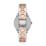 Michael Kors Runway Mercer Crystals Silver Dial Two Tone Steel Strap Watch For Women - MK6716