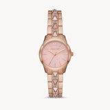 Michael Kors Runway Mother of Pearl Dial Rose Gold Steel Strap Watch For Women - MK6856