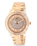 Michael Kors Runway Three-Hand Gold Dial Gold Steel Strap Watch For Women - MK6911