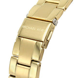 Michael Kors Runway Three-Hand Gold Dial Gold Steel Strap Watch For Women - MK6911