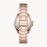 Michael Kors Kacie Three Hand Black Dial Rose Gold Steel Strap Watch for Women - MK6930