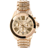 Michael Kors Wren Chronograph Gold Dial Gold Steel Strap Watch for Women - MK6952