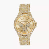 Michael Kors Camille Pavé Crystals Gold Dial Gold Steel Strap Watch for Women - MK6958