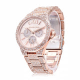 Michael Kors Camille Multifunctional Crystals Rose Gold Dial Rose Gold Steel Strap Watch for Women - MK6961