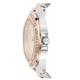 Michael Kors Lennox Three Hand Quartz Silver Dial Two Tone Steel Strap Watch For Women - MK6989