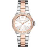 Michael Kors Lennox Three Hand Quartz Silver Dial Two Tone Steel Strap Watch For Women - MK6989