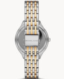 Michael Kors Mindy Three Hand White Dial Two Tone Steel Strap Watch For Women - MK7084