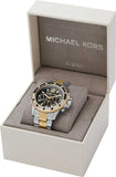 Michael Kors Everest Chronograph Black Dial Two Tone Steel Strap Watch For Women - MK7209