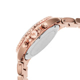 Michael Kors Everest Chronograph Silver Dial Rose Gold Steel Strap Watch For Women - MK7213