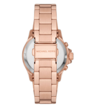 Michael Kors Everest Chronograph Silver Dial Rose Gold Steel Strap Watch For Women - MK7213