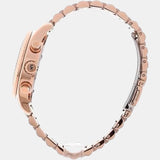 Michael Kors Everest Chronograph Silver Dial Rose Gold Steel Strap Watch For Women - MK7213