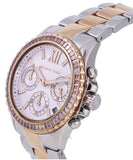 Michael Kors Everest Chronograph White Dial Two Tone Steel Strap Watch For Women - MK7214