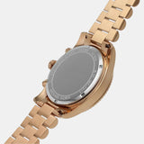 Michael Kors Lexington Chronograph Grey Dial Rose Gold Steel Strap Watch For Women - MK7217