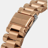 Michael Kors Lexington Chronograph Rose Gold Dial Rose Gold Steel Strap Watch for Women - MK7242