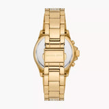 Michael Kors Everest Chronograph Crystals Gold Dial Gold Steel Strap Watch For Women - MK7254