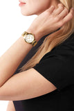 Michael Kors Camille Quartz White Dial Gold Steel Strap Watch For Women - MK7255