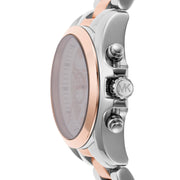 Michael Kors Bradshaw Chronograph White Dial Two Tone Steel Strap Watch For Women - MK7258