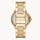 Michael Kors Camille Chronograph White Dial Gold Steel Strap Watch For Women - MK7270