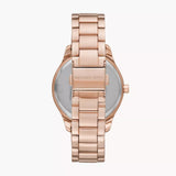 Michael Kors Abbey Three-Hand Analog Crystals Rose Gold Dial Rose Gold Steel Strap Watch for Women - MK4617