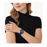 Michael Kors Runway Analog Blue Dial Blue Steel Strap Watch for Women - MK7332