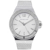 Michael Kors Lennox Three-Hand Silver Dial Silver Steel Strap Watch For Women - MK7337