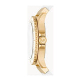 Michael Kors Everest Analog Gold Dial White Silicone Strap Watch For Women - MK7357