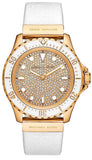 Michael Kors Everest Analog Gold Dial White Silicone Strap Watch For Women - MK7357