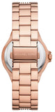 Michael Kors Lennox Three-Hand Silver Dial Rose Gold Steel Strap Watch For Women - MK7362