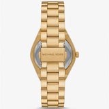 Michael Kors Lennox Three Hand Gold Dial Gold Steel Strap Watch For Women - MK7289