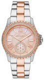 Michael Kors Everest Three Hand Rose Gold Dial Two Tone Steel Strap Watch For Women - MK7402