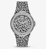 Michael Kors Lennox Analog Crystals Silver Dial Silver Steel Strap Watch For Women - MK7408