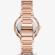 Michael Kors Addyson Quartz Black Dial Gold Steel Strap Watch for Women - MK7416