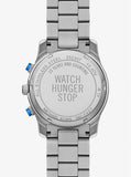 Michael Kors Runway Stop Hunger Blue Dial Silver Steel Strap Watch for Women - MK7427