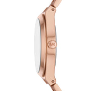 Michael Kors Lennox Analog Pink Dial Rose Gold Steel Strap Watch for Women - MK7462