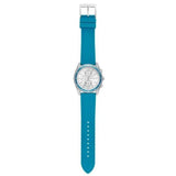 Michael Kors Hadyn Analog Silver Dial Blue Rubber Strap Watch for Women - MK7485