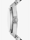 Michael Kors Lennox Pave Three-Hand Crystals Silver Dial Silver Steel Strap Watch for Women - MK7488