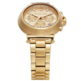 Michael Kors Maren Chronograph Gold Dial Gold Steel Strap Watch for Women - MK7493