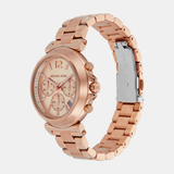 Michael Kors Maren Chronograph Rose Gold Dial Rose Gold Steel Strap Watch for Women - MK7494