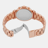 Michael Kors Maren Chronograph Rose Gold Dial Rose Gold Steel Strap Watch for Women - MK7494