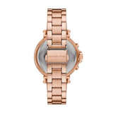 Michael Kors Maren Chronograph Rose Gold Dial Rose Gold Steel Strap Watch for Women - MK7494