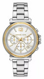 Michael Kors Maren Chronograph Silver Dial Silver Steel Strap Watch for Women - MK7495