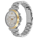 Michael Kors Maren Chronograph Silver Dial Silver Steel Strap Watch for Women - MK7495