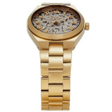 Michael Kors Lennox Three-Hand Gold Dial Gold Steel Strap Watch for Women - MK7500