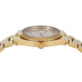 Michael Kors Lennox Three-Hand Gold Dial Gold Steel Strap Watch for Women - MK7500