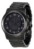 Michael Kors Runway Chronograph Black Dial Black Steel Strap Watch for Men - MK8157