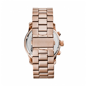 Michael Kors Runway Stop Hunger Quartz Blue Dial Rose Gold Steel Strap Watch For Men - MK8358