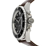 Michael Kors Everest Chronograph Black Dial Brown Leather Strap Watch For Men - MK9054