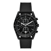 Michael Kors Accelerator Chronograph Black Dial Black Nylon Strap Watch for Men - MK9143