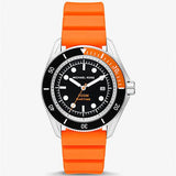 Michael Kors Maritime Three-Hand Analog Black Dial Orange Silicone Strap Watch for Men - MK9157