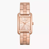 Michael Kors Monroe Three Hand Rose Gold Dial Rose Gold Steel Strap Watch for Women - MKO1032